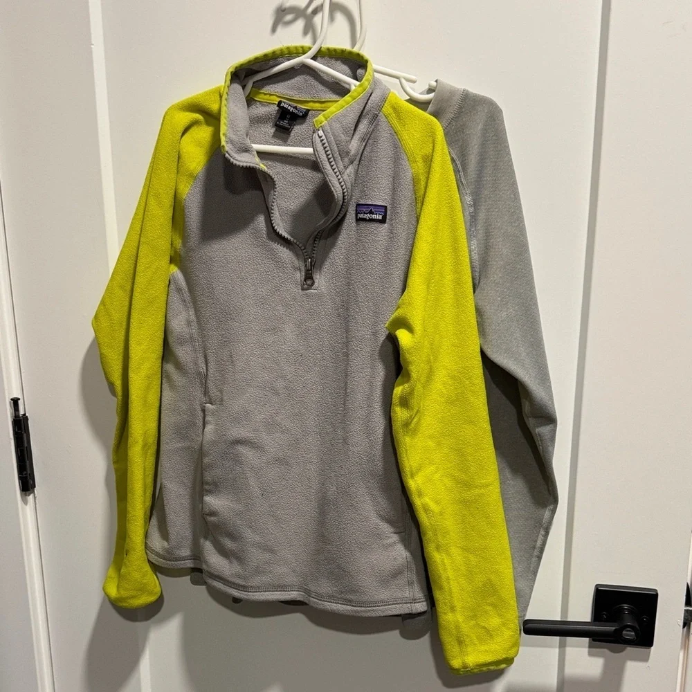 Patagonia Bundle Fleece Pullover and Capilene Baselayer Size 10